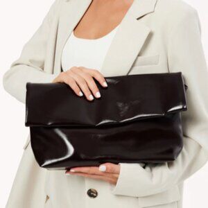 NWT Rylee Merlot Patent Clutch Bag